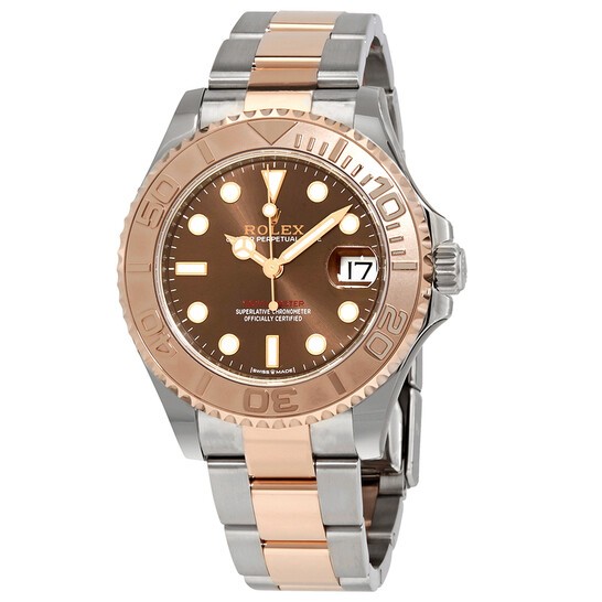 Yacht-Master Chocolate Dial Steel and 18K Everose Mid-size Oyster Watch 268621CHSO