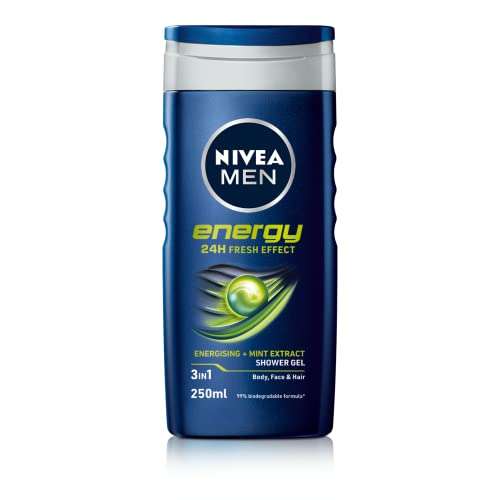 Nivea Men Energy Shower Gel, 250 ml - Pack of 6