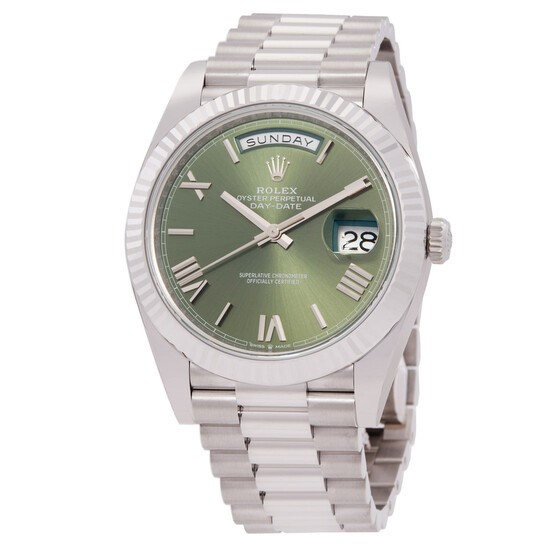 Day-Date 40 "Special Arabid Date Wheel" Automatic Diamond Green Dial Men's Watch